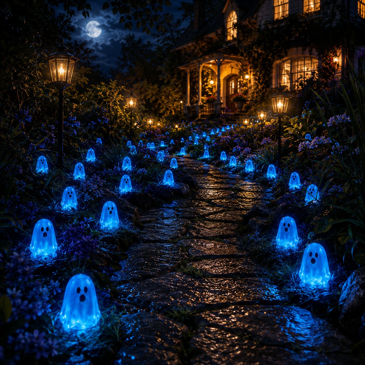 Glow-in-the-Dark Mini Ghosts – 8-Colour Halloween Mix