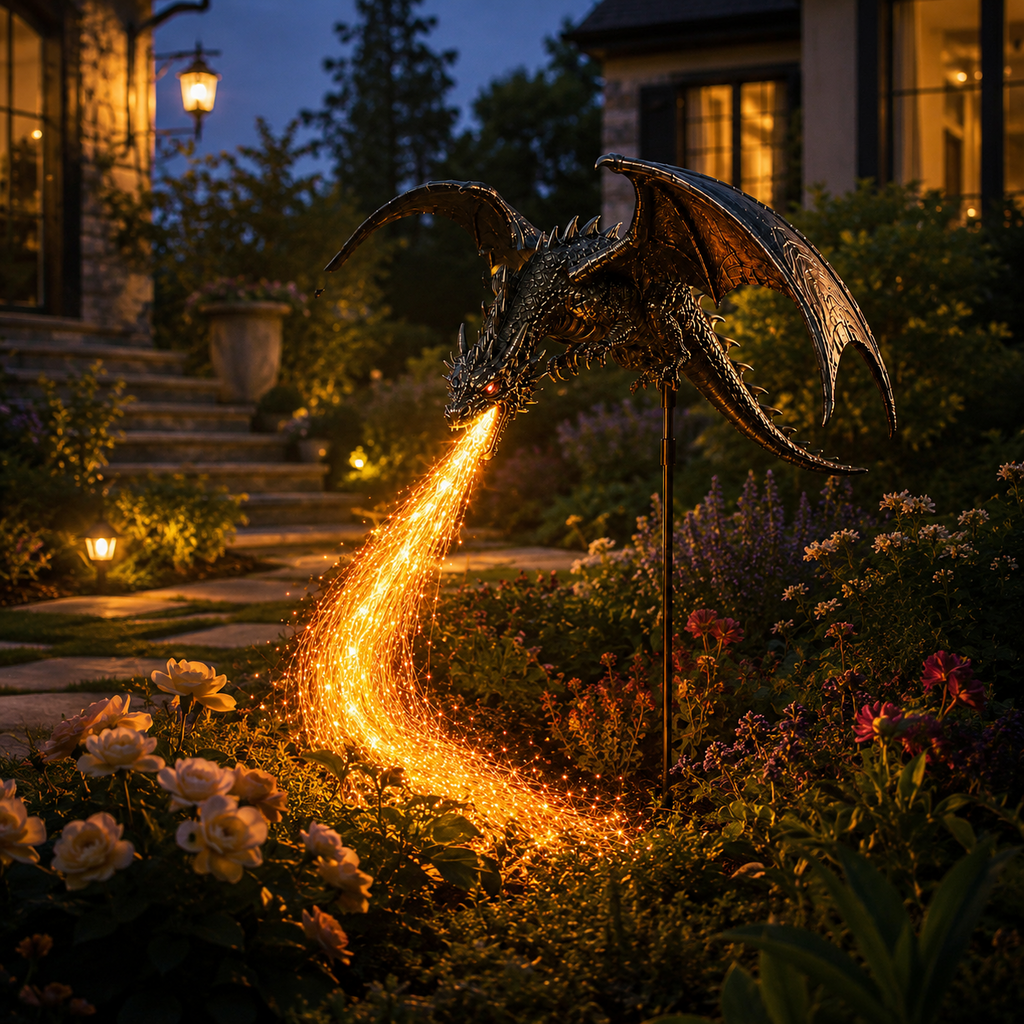 2027 Dragon’s Ember Solar Garden Decor