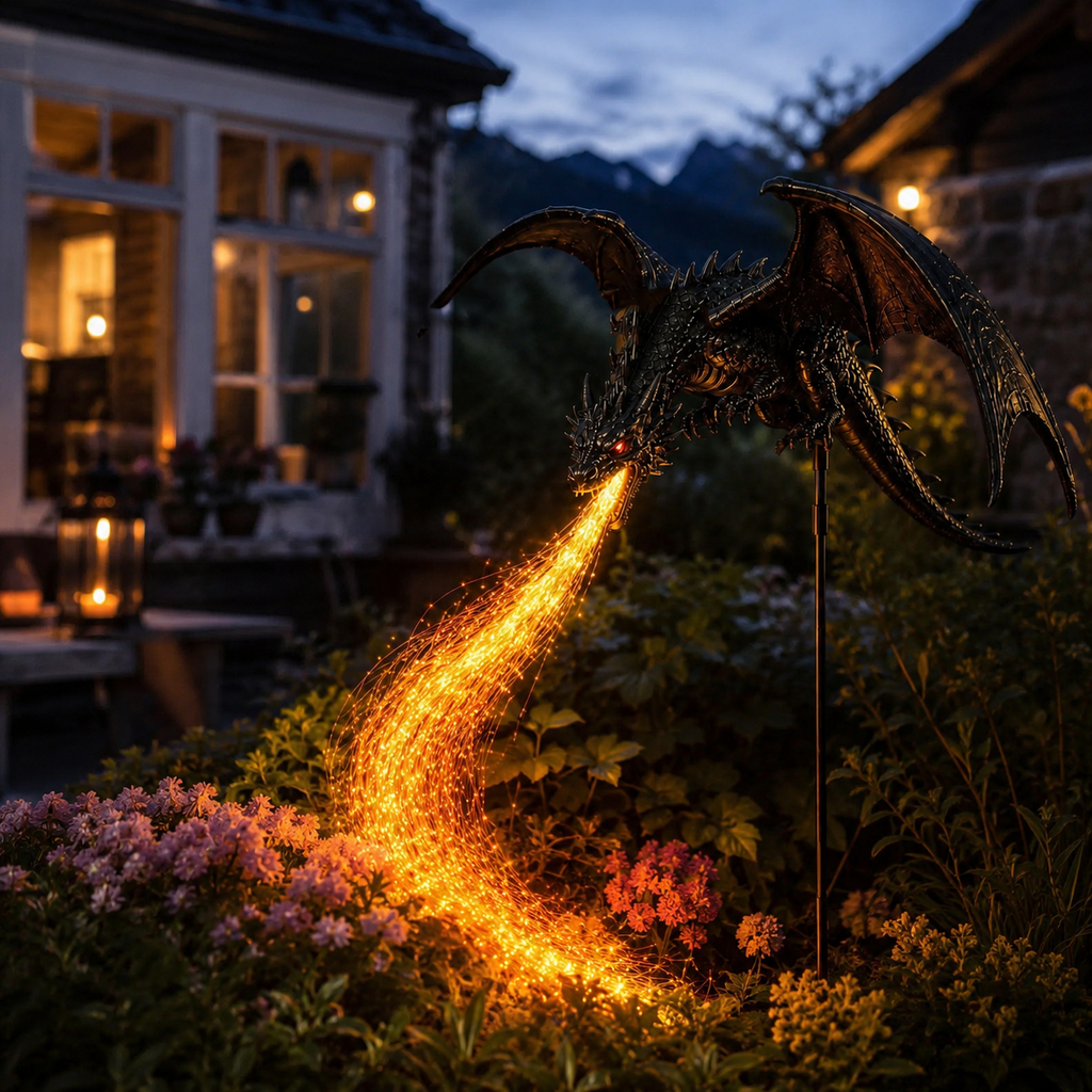 2027 Dragon’s Ember Solar Garden Decor