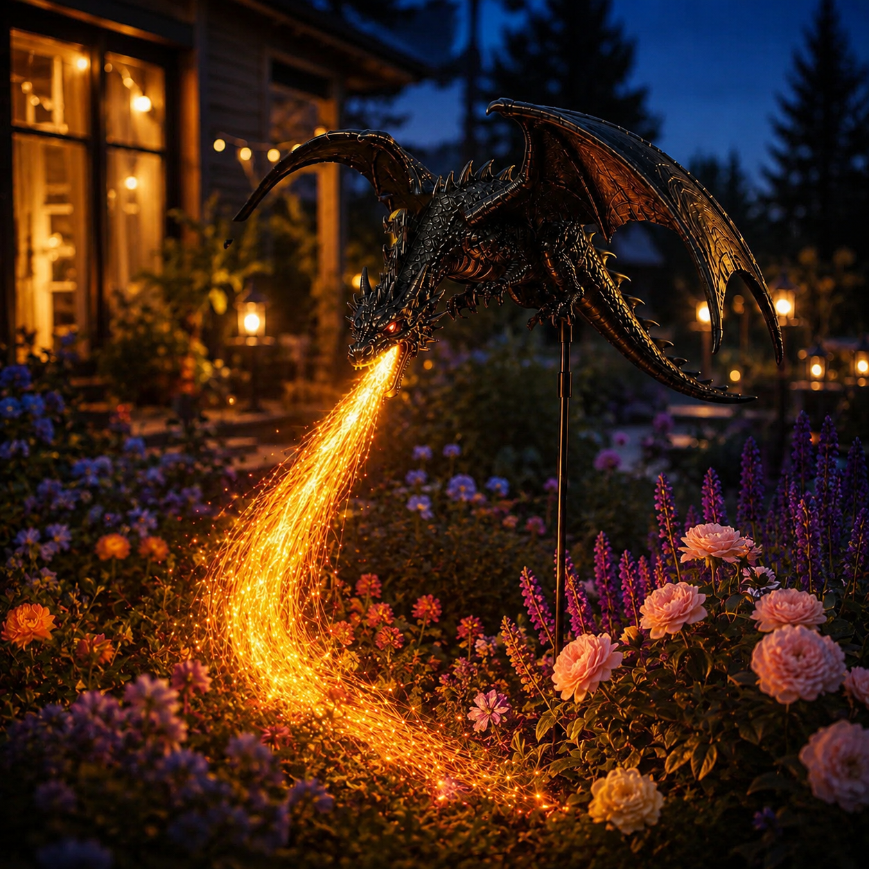 2027 Dragon’s Ember Solar Garden Decor