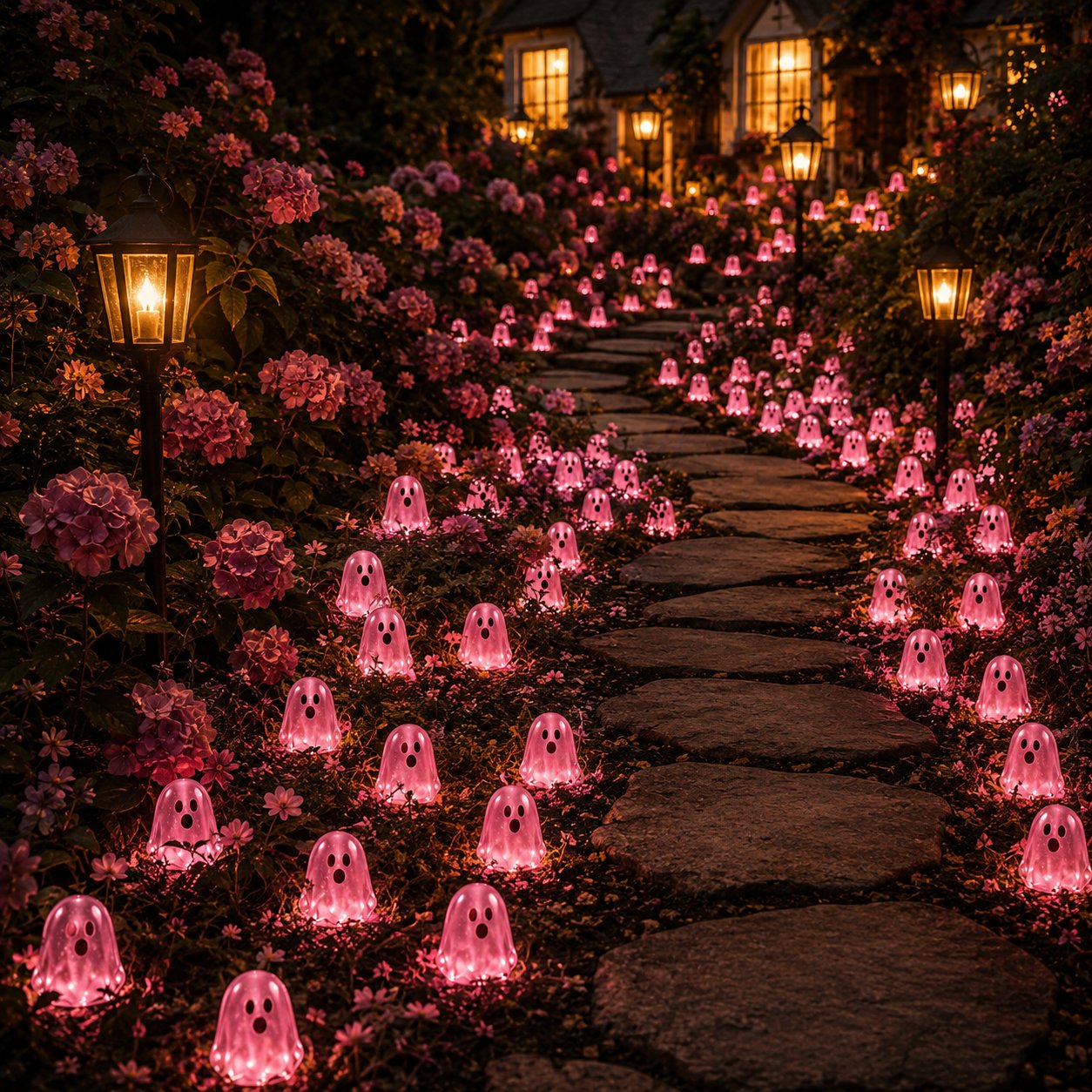 Glow-in-the-Dark Mini Ghosts – 8-Colour Halloween Mix