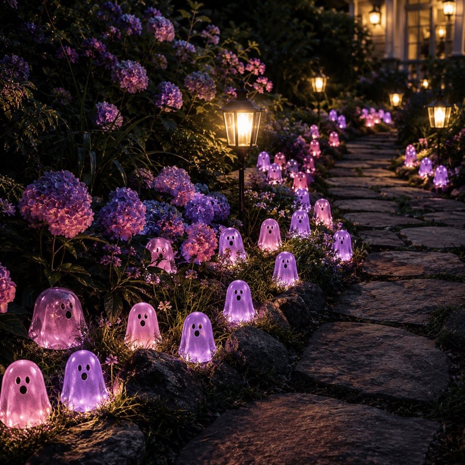 Glow-in-the-Dark Mini Ghosts – 8-Colour Halloween Mix