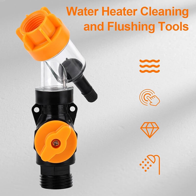 Heavy-Duty Water Heater Clog Tool | Chemical-Free Non-Electric Sediment Cleaner for Tanks, Scale Removal Support