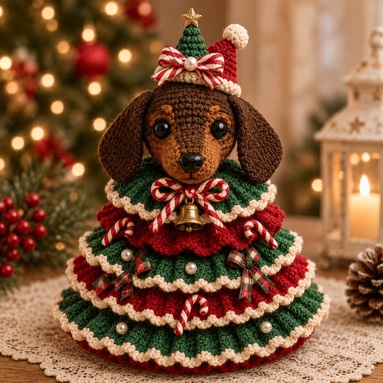 Crochet Animal Christmas Tree DIY Kit