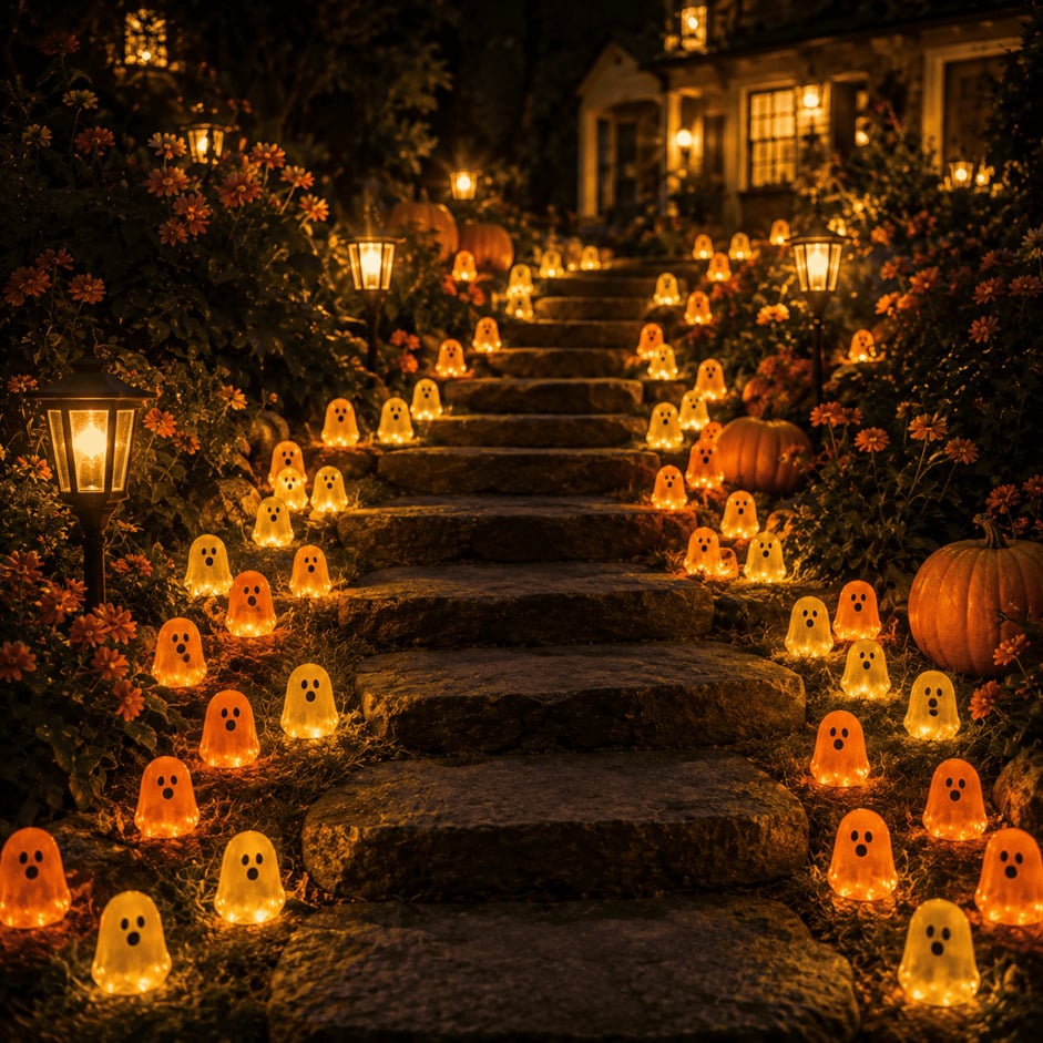 Glow-in-the-Dark Mini Ghosts – 8-Colour Halloween Mix