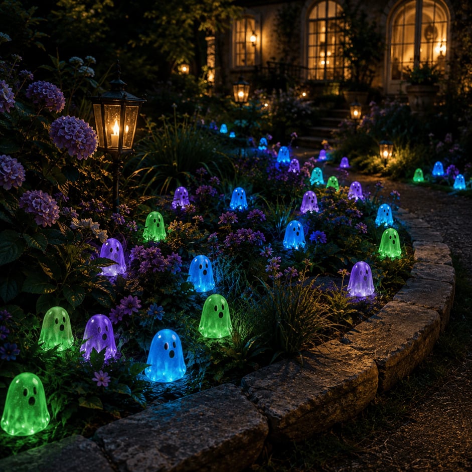 Glow-in-the-Dark Mini Ghosts – 8-Colour Halloween Mix