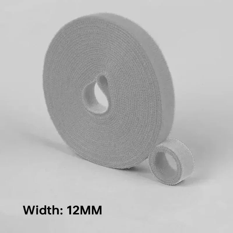 Wholesale 2/5M/Roll 12mm Width Cable Organizer USB Cable Winder Management nylon Free Cut Ties Mouse earphone Cord cable ties