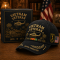 Vietnam Veteran 1955–1975 Memorial Embroidered Cap