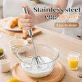 🥄 Food-Grade Stainless Steel Semi-Automatic Rotary Whisk | for Whisking, Blending & Stirring