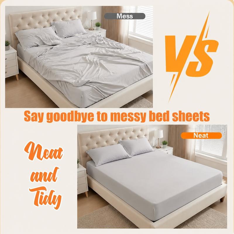 🛏️4-Pack Heavy Duty Sheet Clips Keep Bedding Perfectly In Place