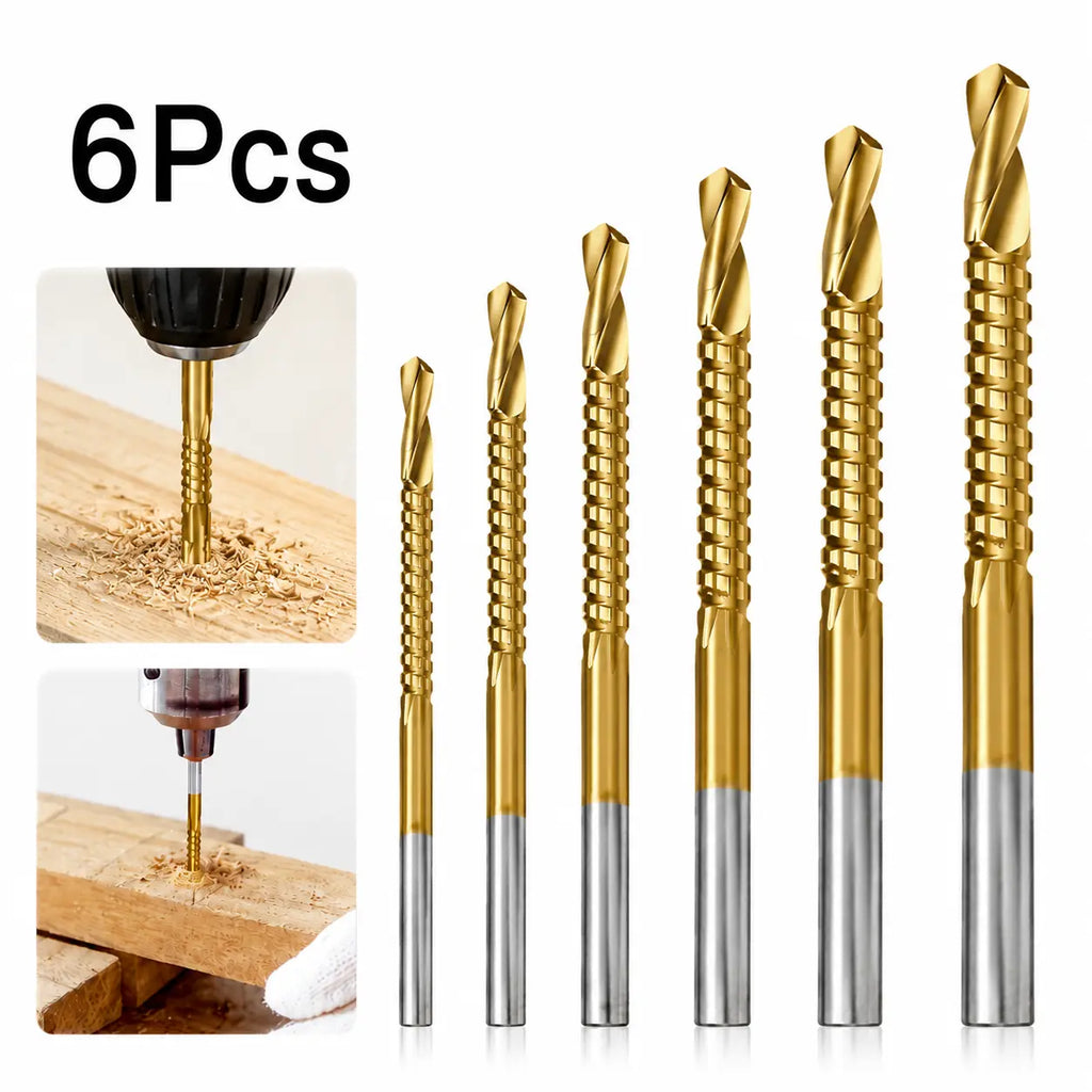 6-Piece All-in-One Drill & Cutting Bit Set – Drill, Widen & Shape With Ease
