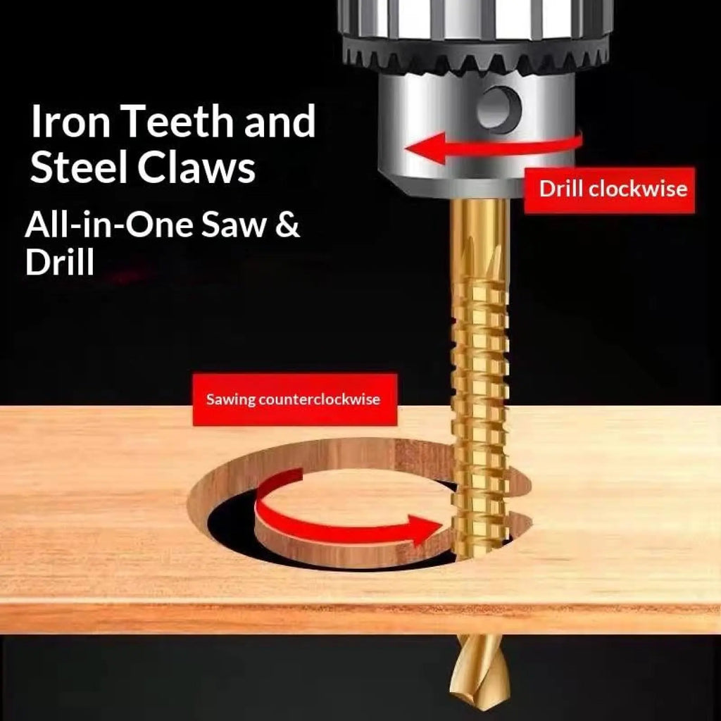 6-Piece All-in-One Drill & Cutting Bit Set – Drill, Widen & Shape With Ease