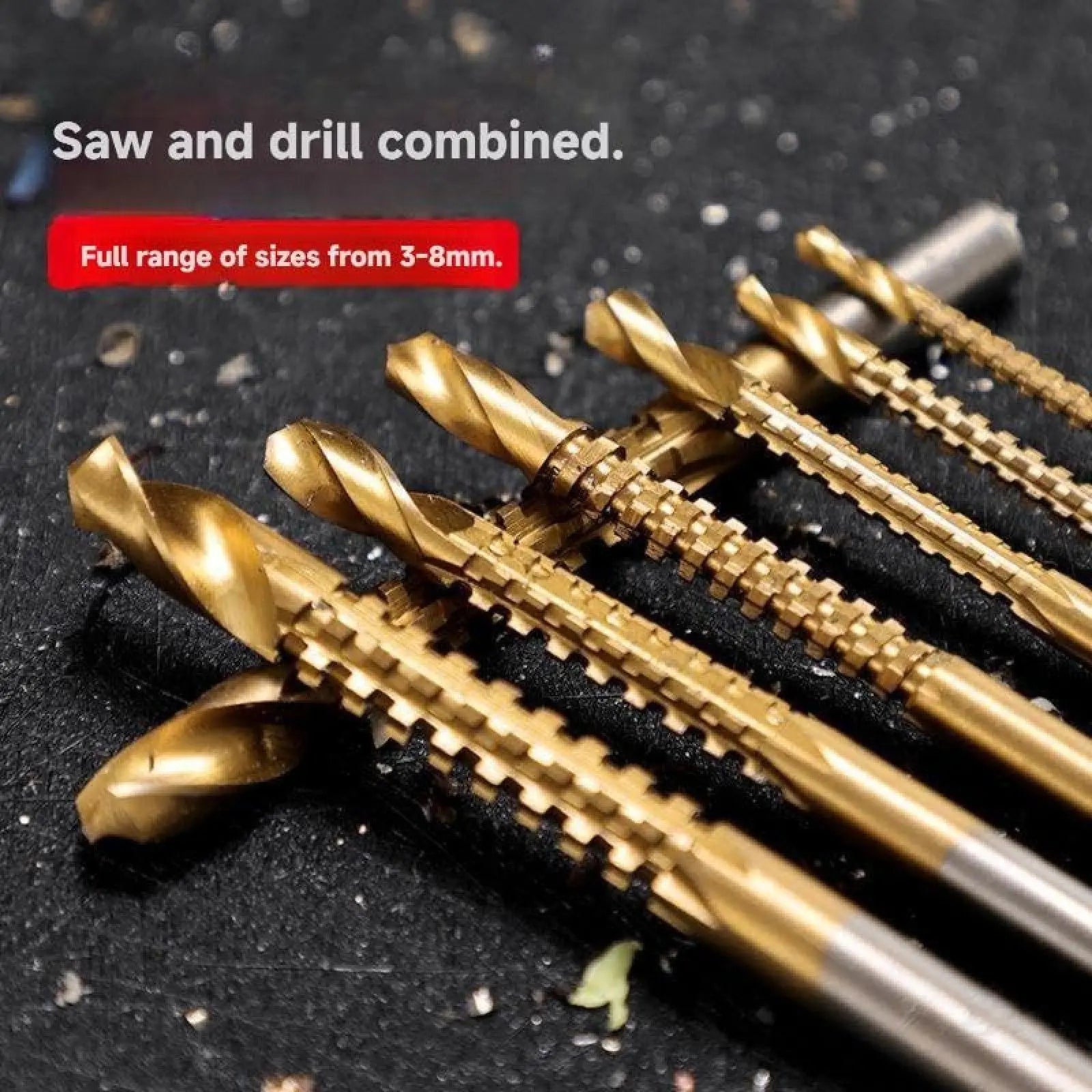 6-Piece All-in-One Drill & Cutting Bit Set – Drill, Widen & Shape With Ease