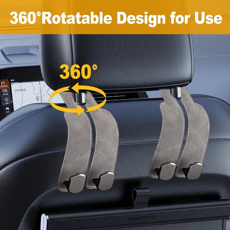 👜 Double Headrest Hooks For A Cleaner, More Organized Car