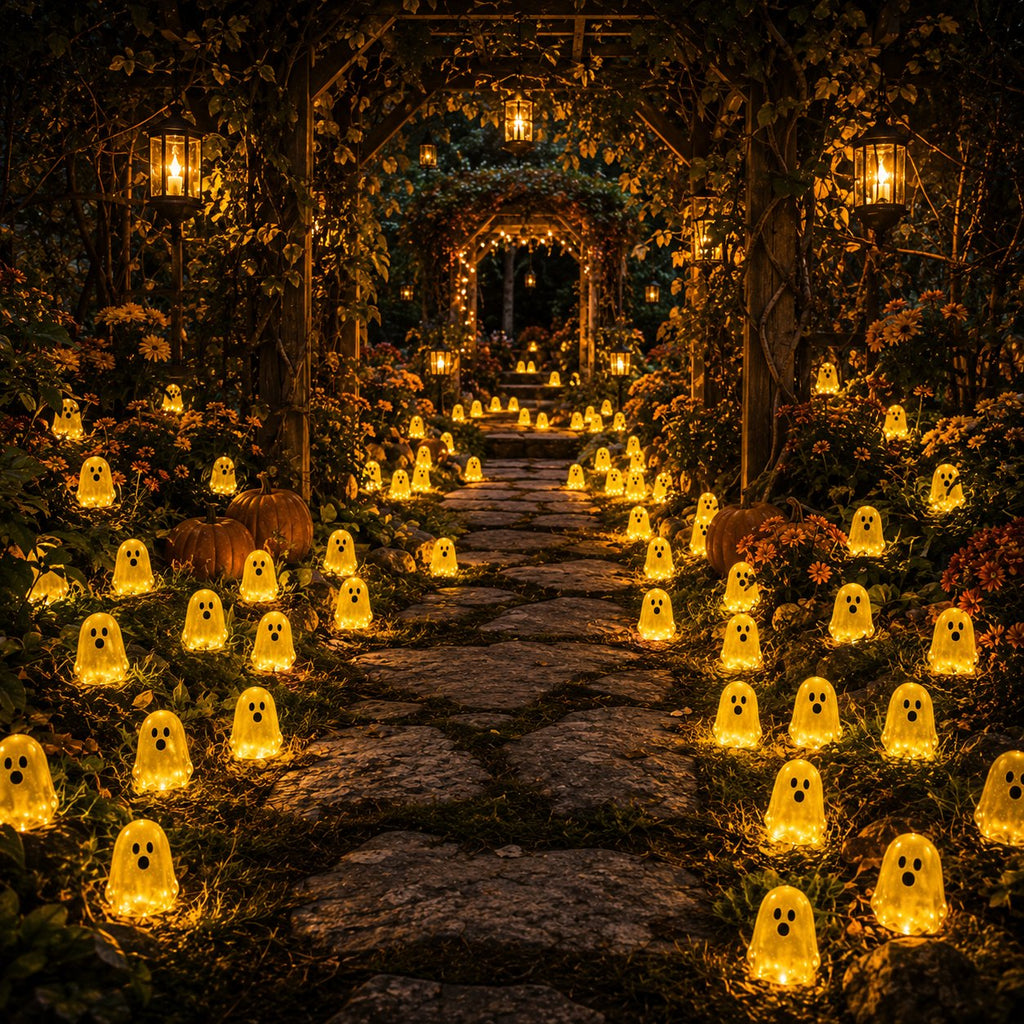 Glow-in-the-Dark Mini Ghosts – 8-Colour Halloween Mix