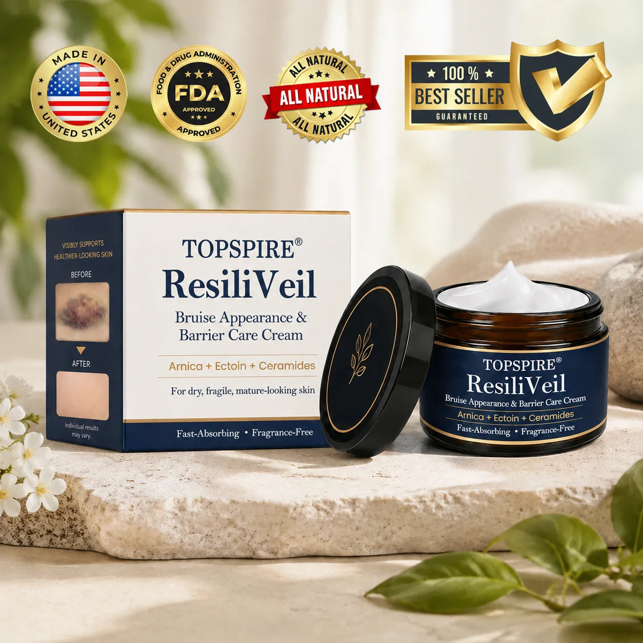 TOPSPIRE® ResiliVeil Bruise Appearance Barrier Care Cream
