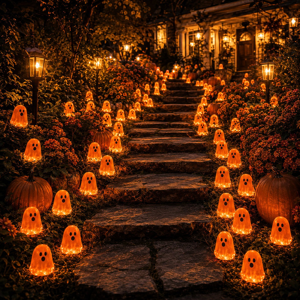 Glow-in-the-Dark Mini Ghosts – 8-Colour Halloween Mix