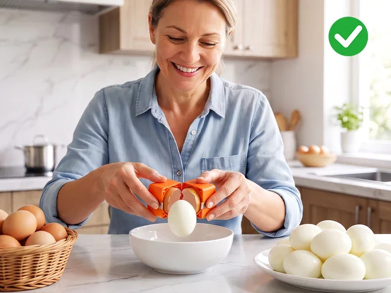🍳 Quick Egg Cracker Tool – Open Hundreds Of Eggs Faster & Cleaner——Microwave Egg Poacher 🔥