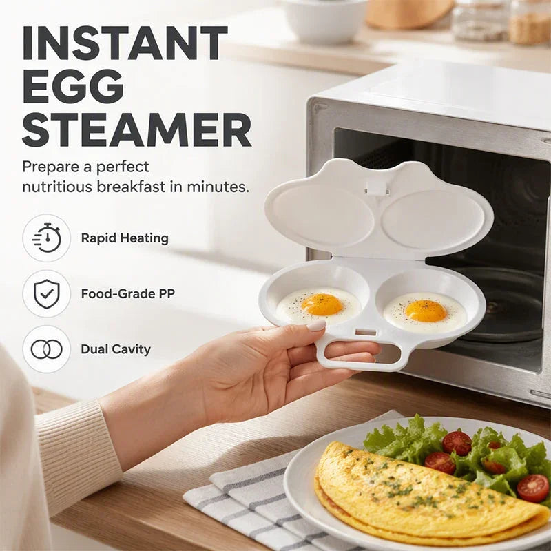 🍳 Quick Egg Cracker Tool – Open Hundreds Of Eggs Faster & Cleaner——Microwave Egg Poacher 🔥