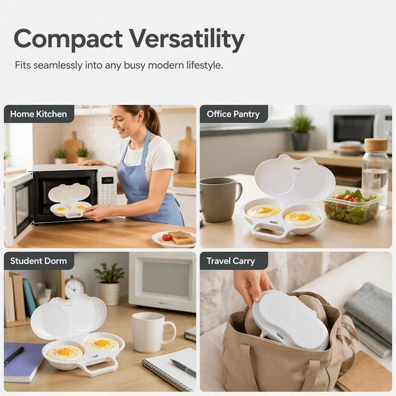 🍳 Quick Egg Cracker Tool – Open Hundreds Of Eggs Faster & Cleaner——Microwave Egg Poacher 🔥