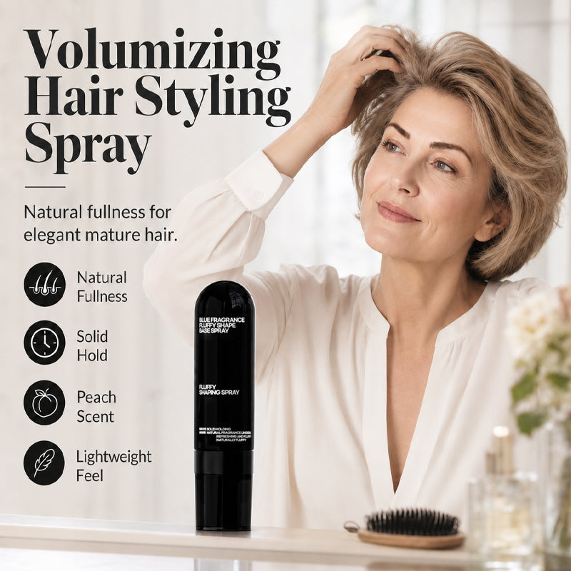 👩 Peach-scented volumizing & setting spray—for lightweight, bouncy hair and long-lasting hold.