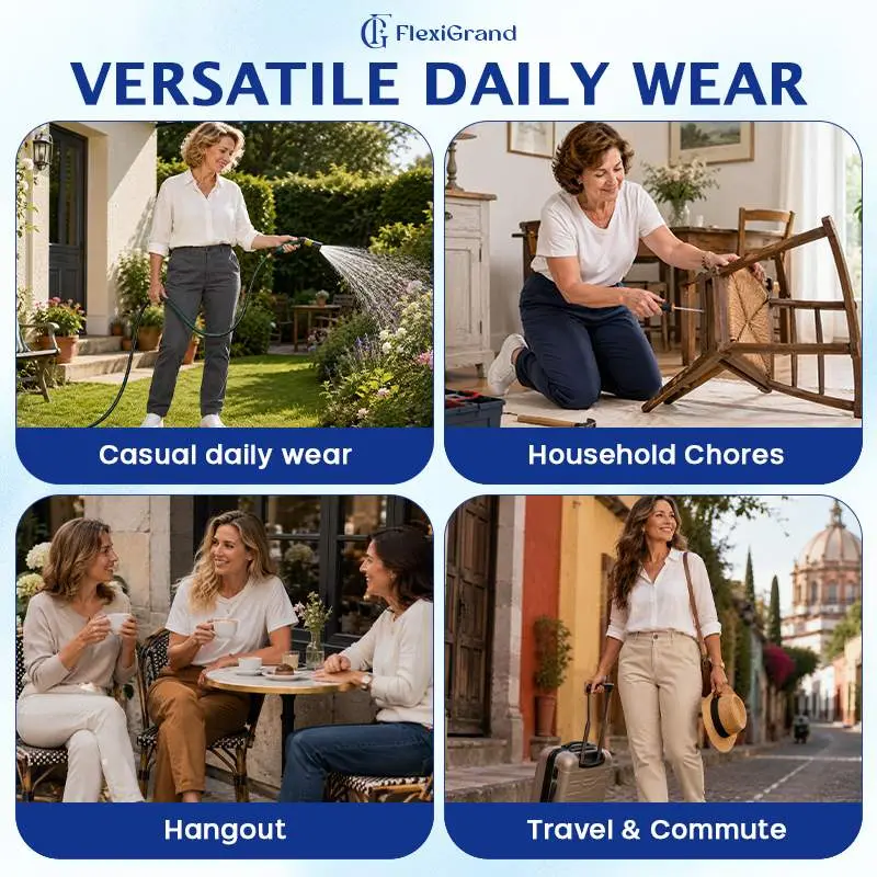 FlexiGrand - Women Multi-Pocket Stretch Comfort Pants